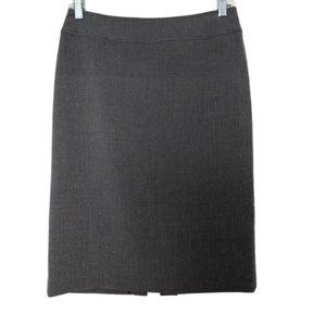 Tahari Arthur S Levine Women's Gray Knee Length Lined Straight Skirt Size 2